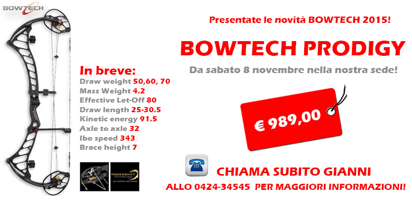 Novità Bowtech Prodigy